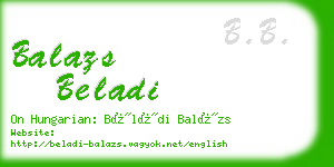 balazs beladi business card